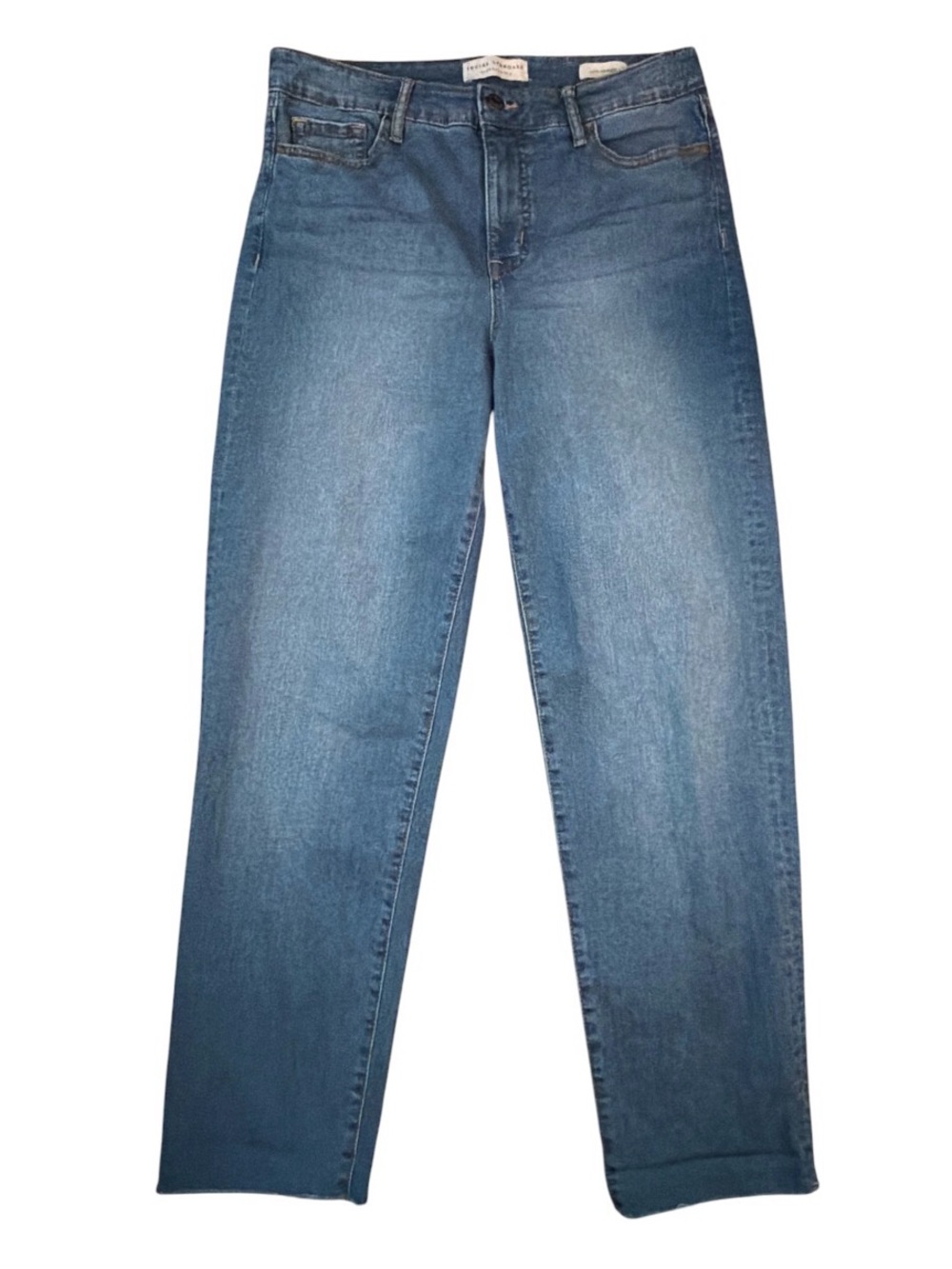 Sanctuary Mid-Rise Straight Leg Jeans in Medium Blue Wash